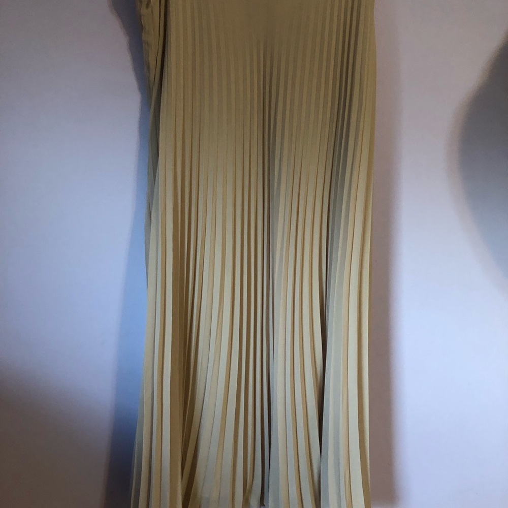 Garnet Hill ecru pleated skirt